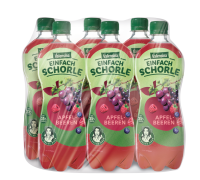 Produktbild für 6 x 0,75L Einfach Schorle Apfel-Beeren